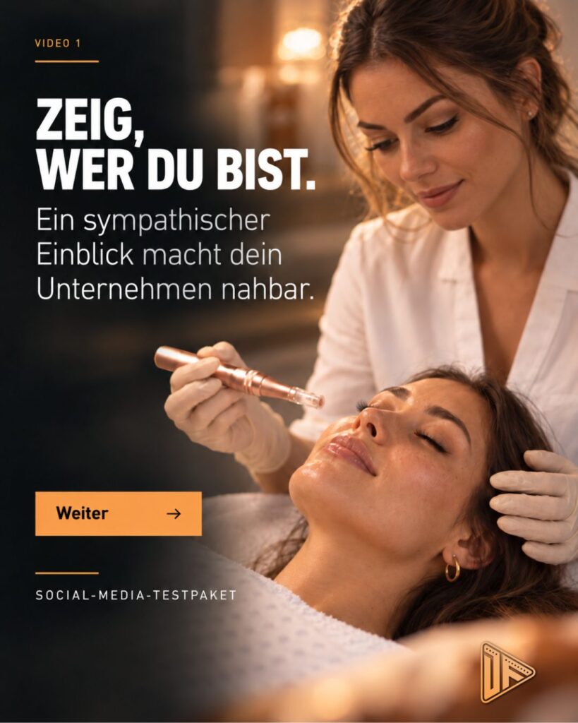 Kosmetikbehandlung als Beispiel für ein Video über die Menschen im Betrieb.